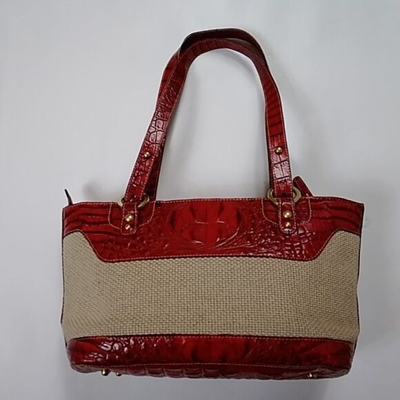 VTG,COLLECTIBLE CROCODILE LEATHER BRAHMIN FAIRHAVEN MASS USA  WOMEN SHOLDER BAG - Picture 1 of 14